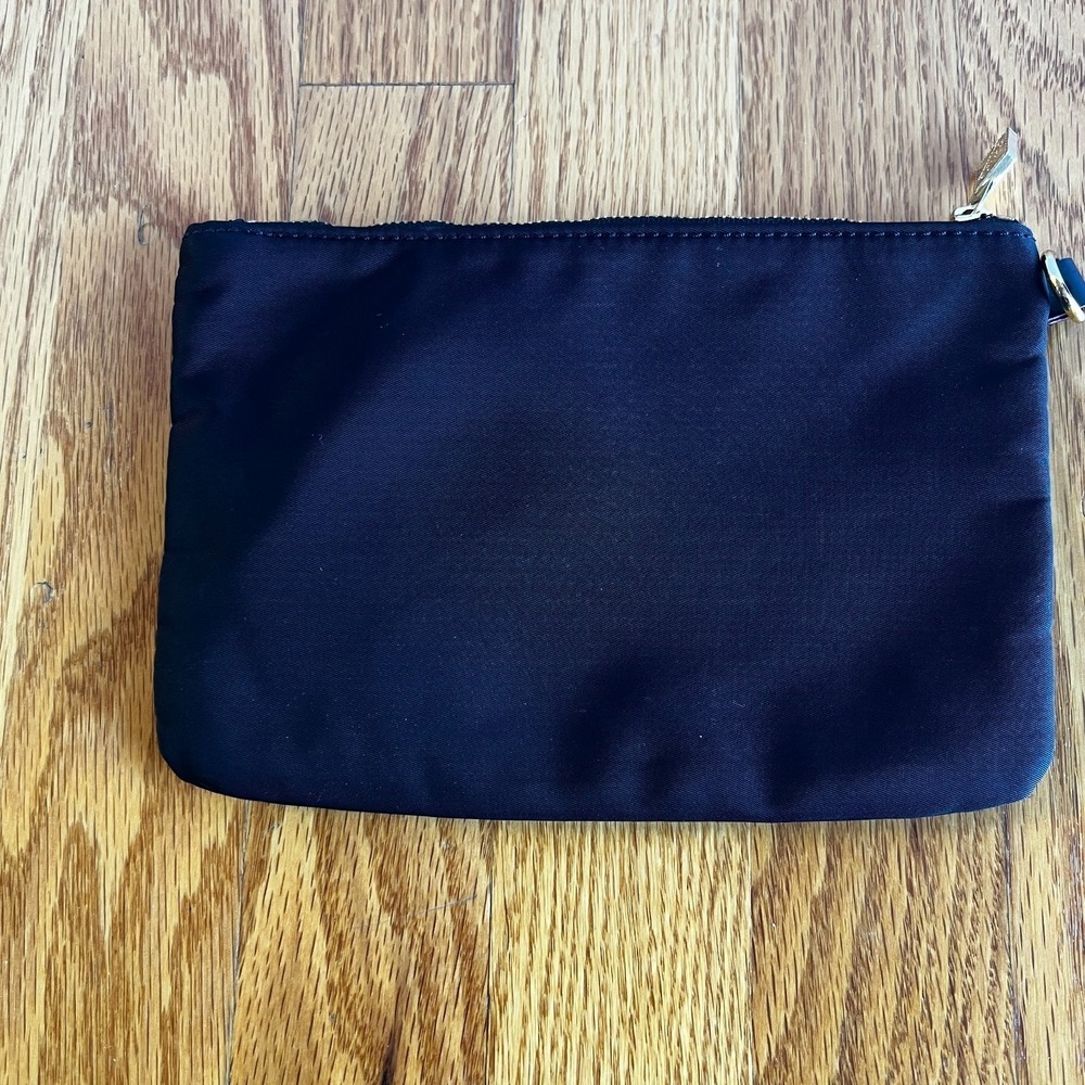 MZ Wallace Metro Nylon Zip Pouch Navy Pink Logo Cosmetic Makeup‎ Bag Travel Case - Picture 6 of 16